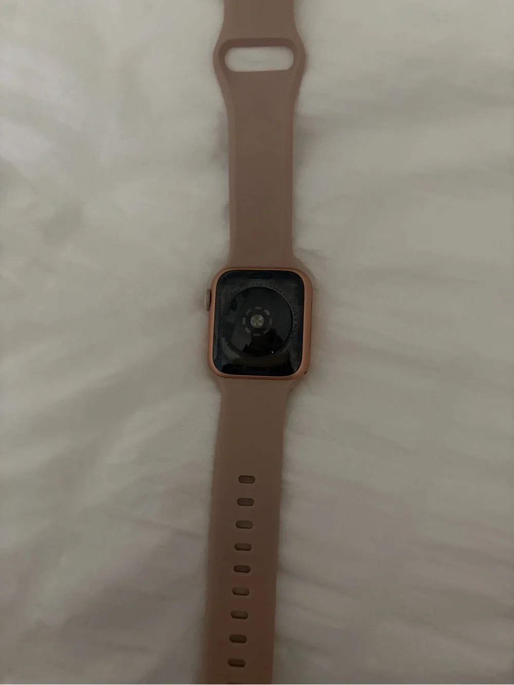 Apple Rose Gold Smartwatch with Blush Pink Silicone Band